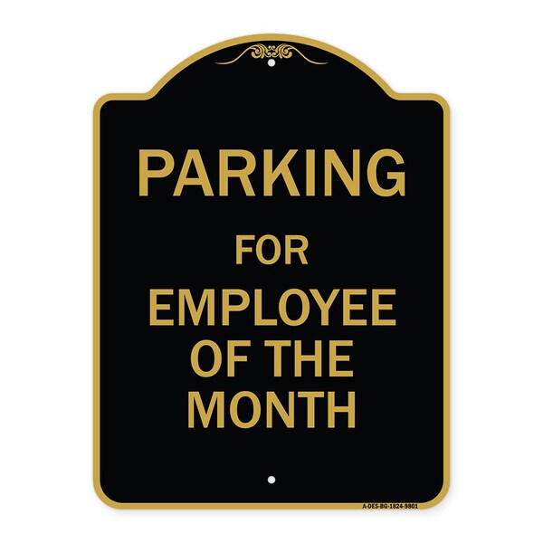 Designer Series-Parking For Employee Of The Month Sign, 24" x 18", BG-1824-9801